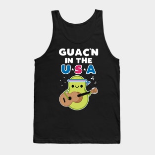 Cute Avocado Pun Guac'n In the USA Tank Top